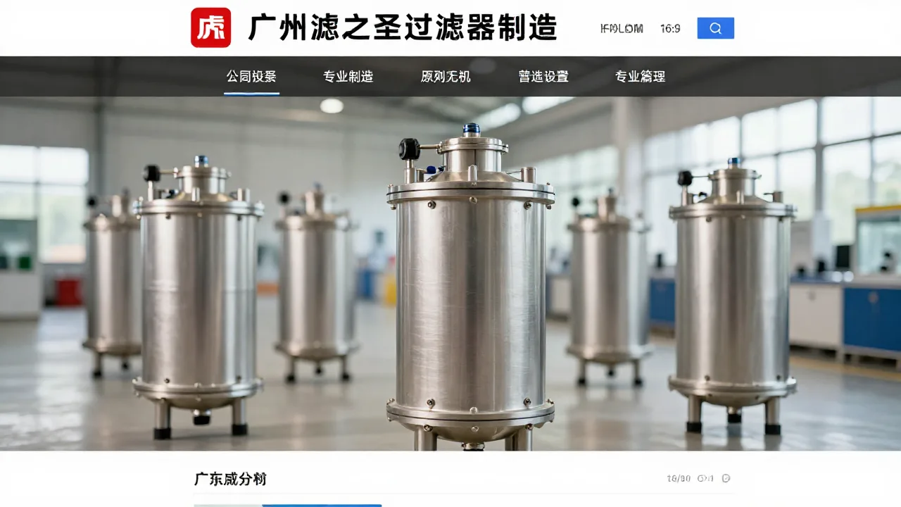 广州市滤之圣过滤器制造有限公司 首页主视觉
